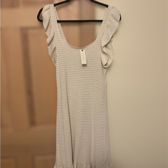 Altar'd State Black and White Ruffled Midi Sundress - Picture 1 of 3